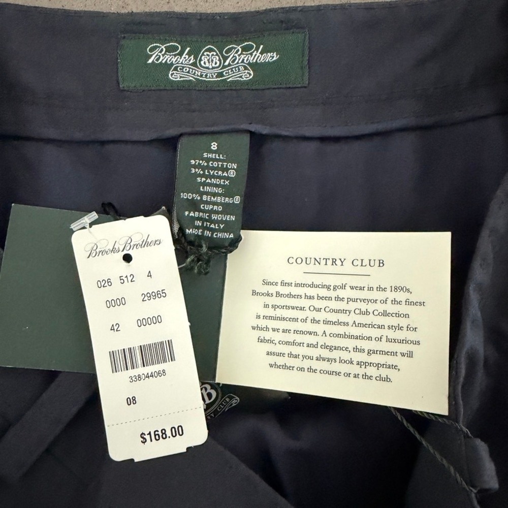 VTG Brooks Brothers Preppy Pleated Skirt Size 8 Navy Office Siren Old Money - Picture 4 of 8